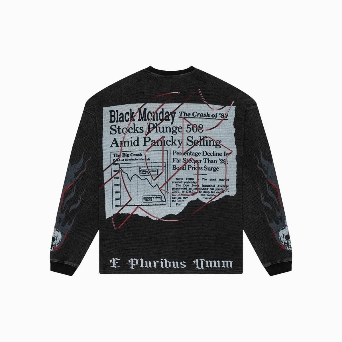 Men's Black Monday Thermal Sweatshirt