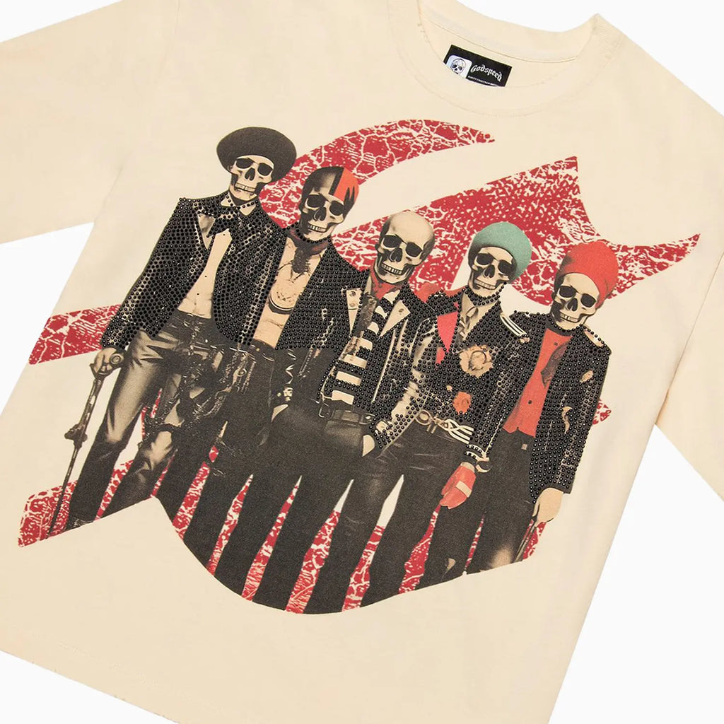 Camiseta con tachuelas "Guitar Heros" para hombre