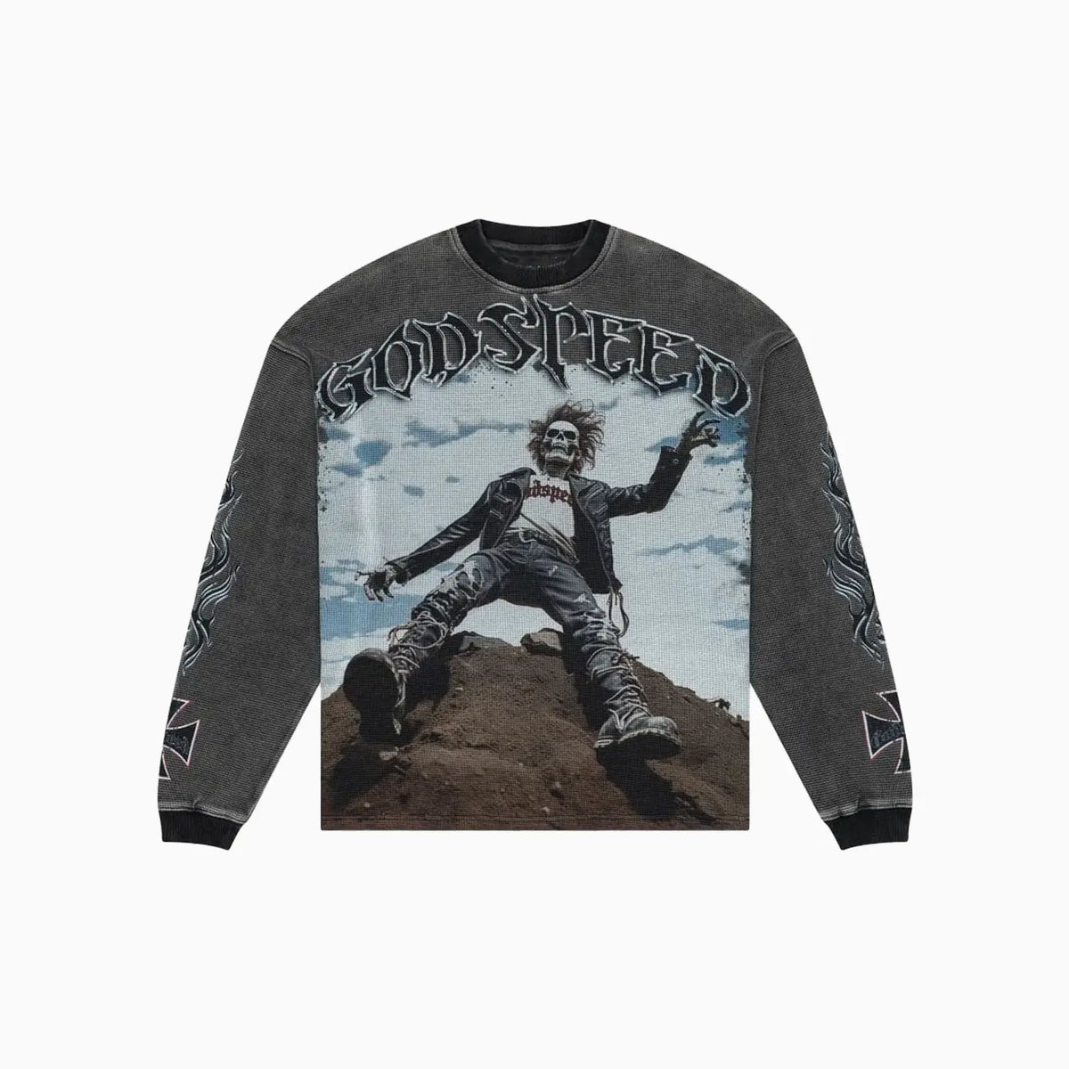 Men's Rocker Thermal Grey Wash Sweatshirt