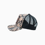 Goat Brown Leather Trucker Hat