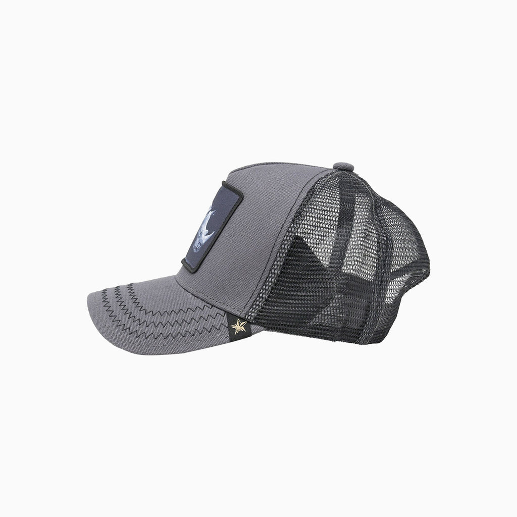 La casquette de camionneur en maille « Rhinocéros de charbon »