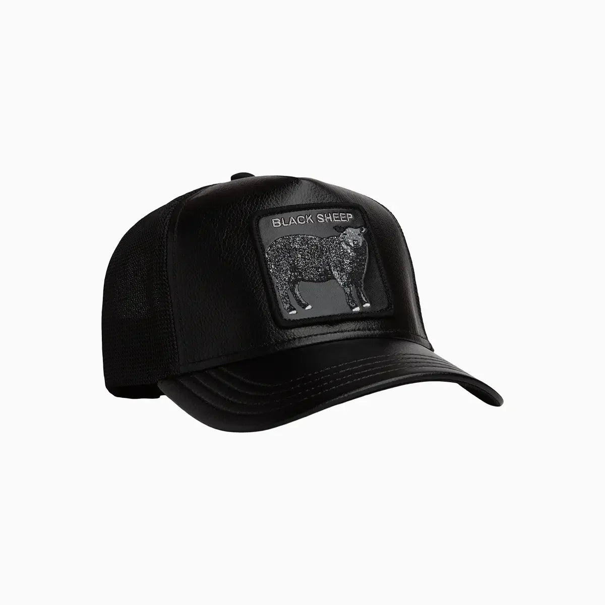 Faux Leather Sheep Trucker Hat