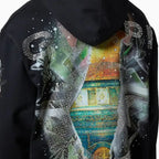 Hoodie noir "Free Palestine" pour hommes