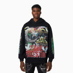 Hoodie noir "Free Palestine" pour hommes