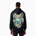 Hoodie noir "Free Palestine" pour hommes