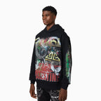 Hoodie noir "Free Palestine" pour hommes