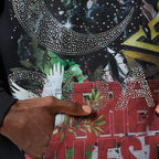 Hoodie noir "Free Palestine" pour hommes