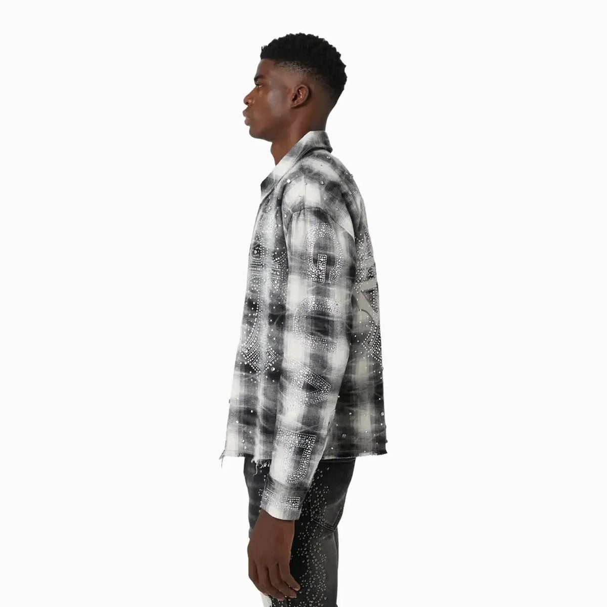 Men's Cloud Grey Cross Flannel Shirt