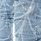 Pantalon en denim Spider bleu acier pour homme
