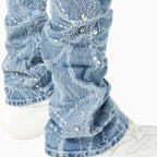 Pantalon en denim Spider bleu acier pour homme