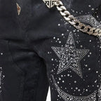 Pantalón vaquero de caligrafía encerado para hombre