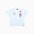 T-shirt teint en pièce effet flammé pour homme