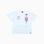 T-shirt teint en pièce effet flammé pour homme