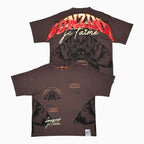 T-shirt oversize streetwear à imprimé graphique de papillon de nuit pour homme