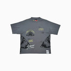 T-shirt oversize streetwear à imprimé graphique de papillon de nuit pour homme