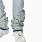 Jean Cargo Délavé Léger pour Homme