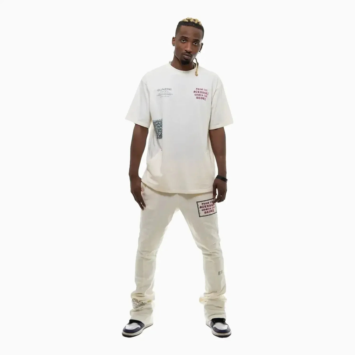 Men's Savage Culture Graphic Co-ord Set ¨C Off-White Edition