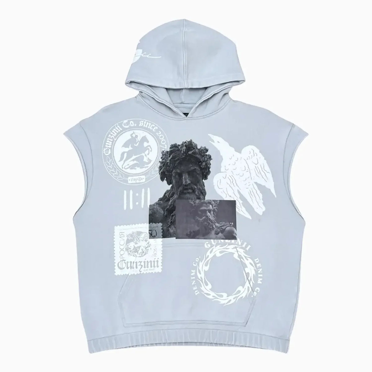 Conjunto de sudadera sin mangas y pantalones cortos para hombre