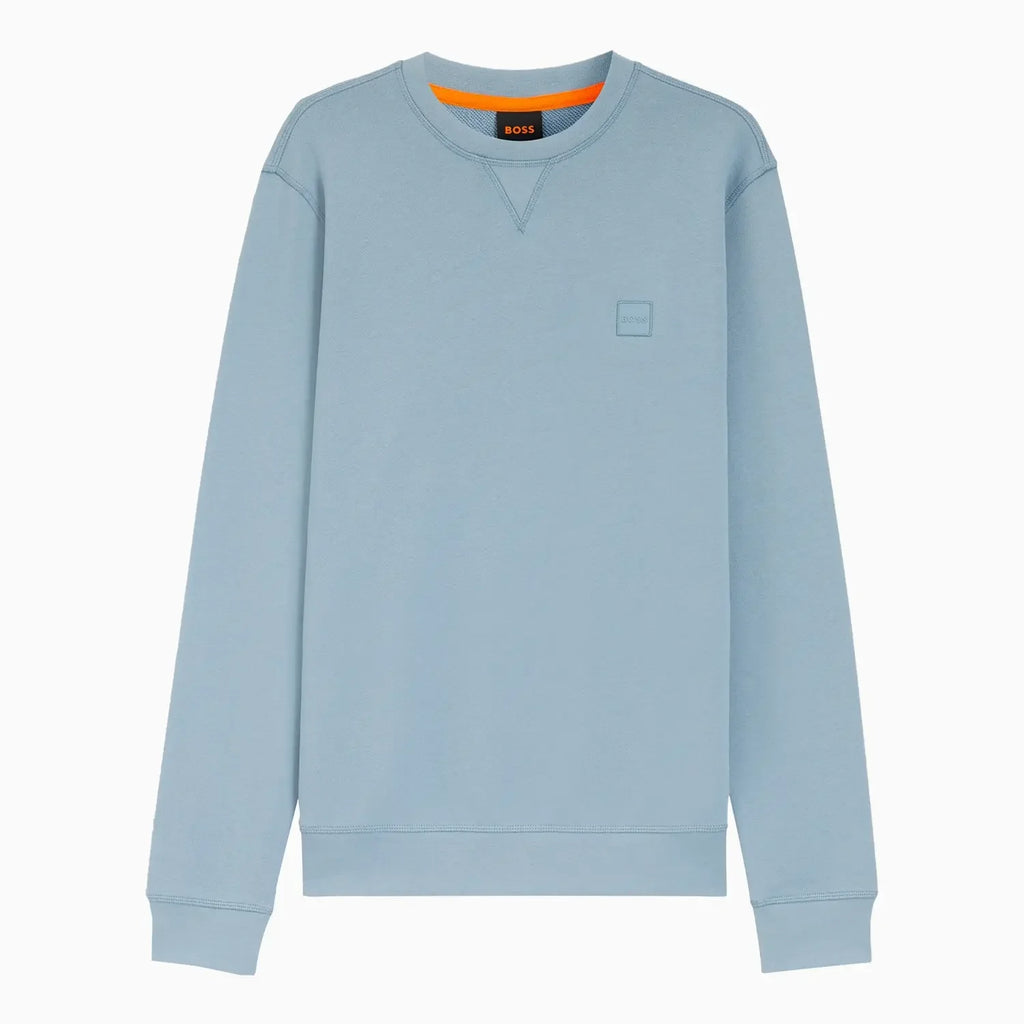 Sudadera de felpa de algodón para hombre con parche del logo