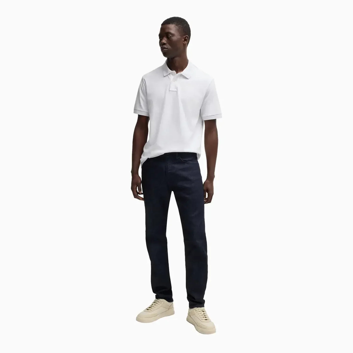 Men's Extra Slim Fit Stretch Polo Shirt With Logo Tape