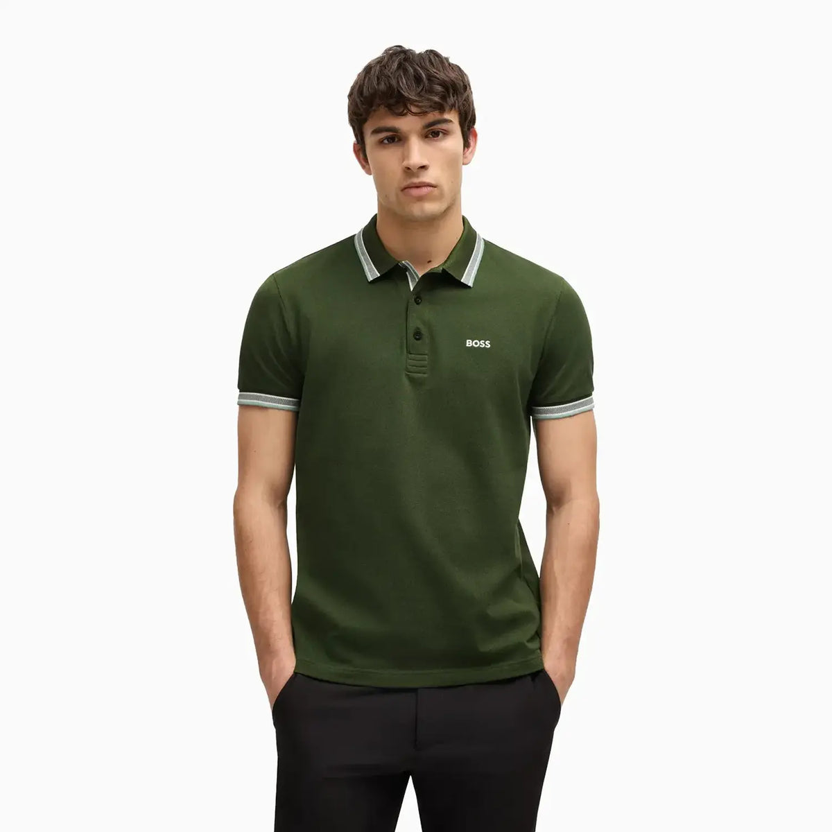 Polo de Hombre con Logotipo y Detalles a Contraste