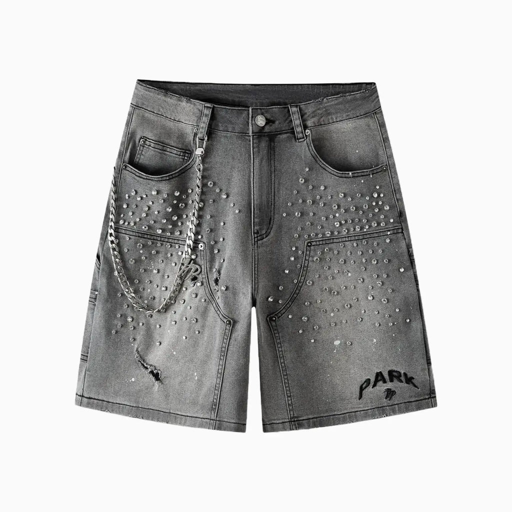 Men's Double Knee Denim Work Shorts