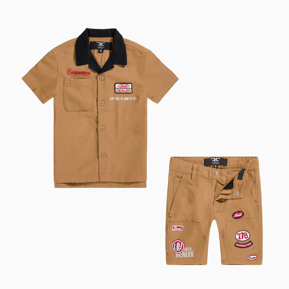 Conjunto de camisa y pantalones cortos The Re-Up Mechanic para niños