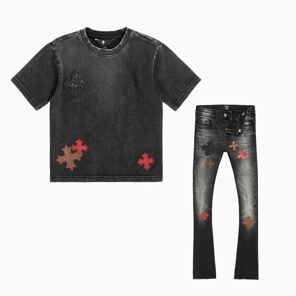 Ensemble T-shirt Kid's Utopia et jean Reckoning Stacked