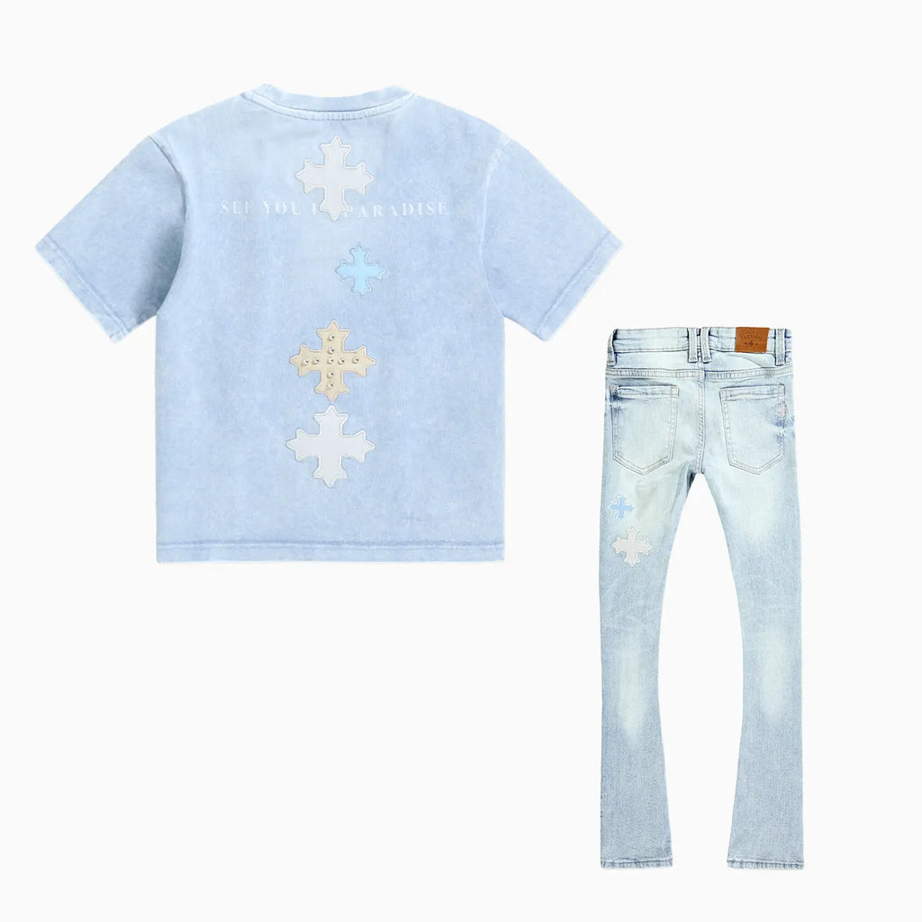 Ensemble T-shirt Kid's Utopia et jean Reckoning Stacked