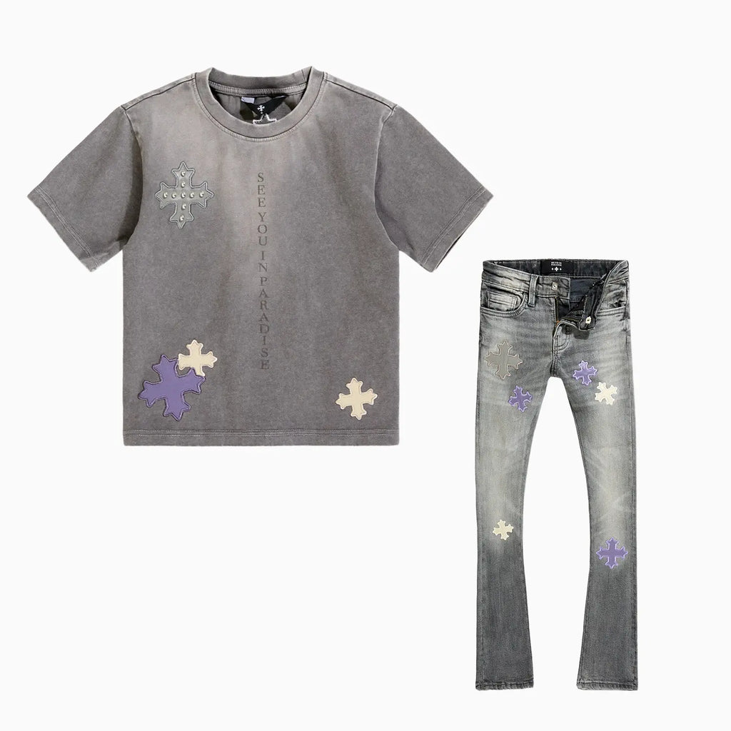 Ensemble T-shirt Kid's Utopia et jean Reckoning Stacked