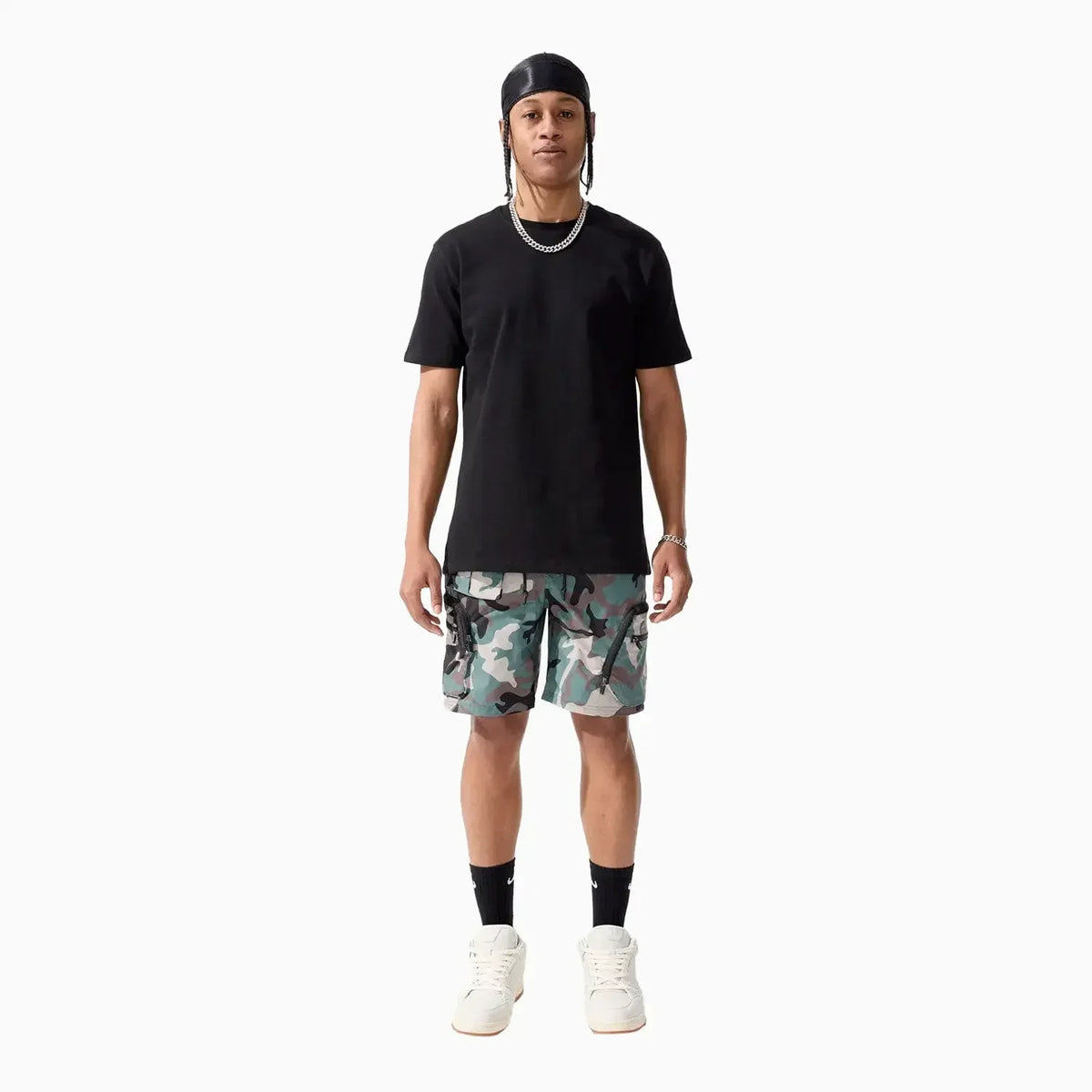 Pantalones cortos cargo de altura para hombre