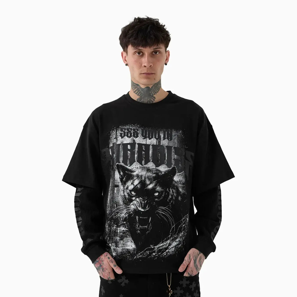 T-shirt thermique gaufré Blood Sport pour homme