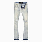 Pantalón vaquero de hombre rasgado en la rodilla