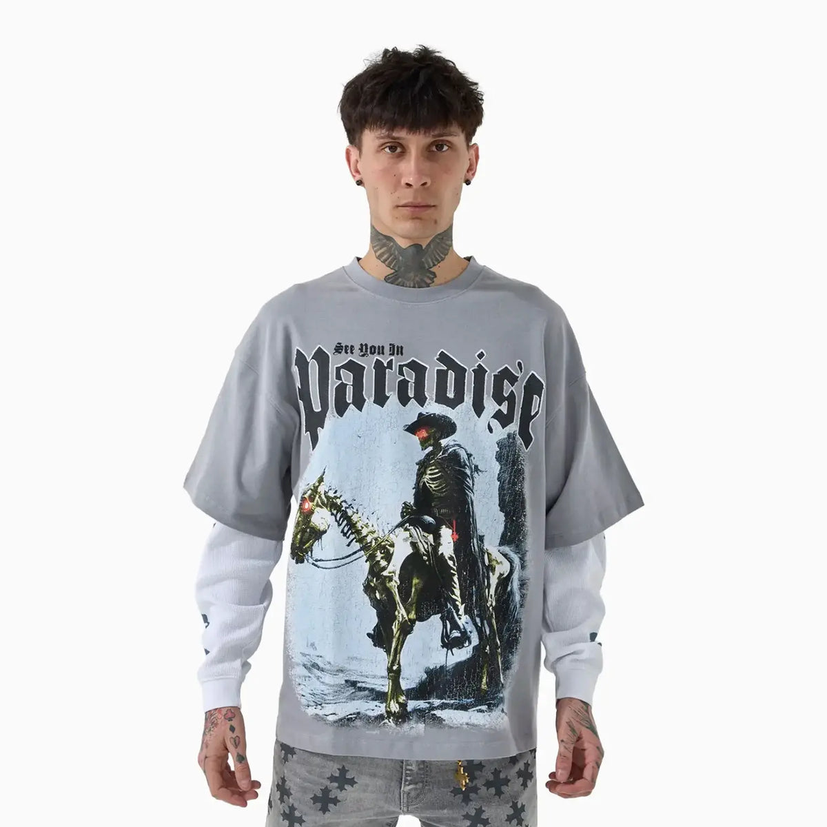 T-shirt thermique gaufré Night Rider pour homme