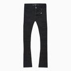 Pantalón Jeans Deshilachado para Hombre con Pliegues en Costura Lateral