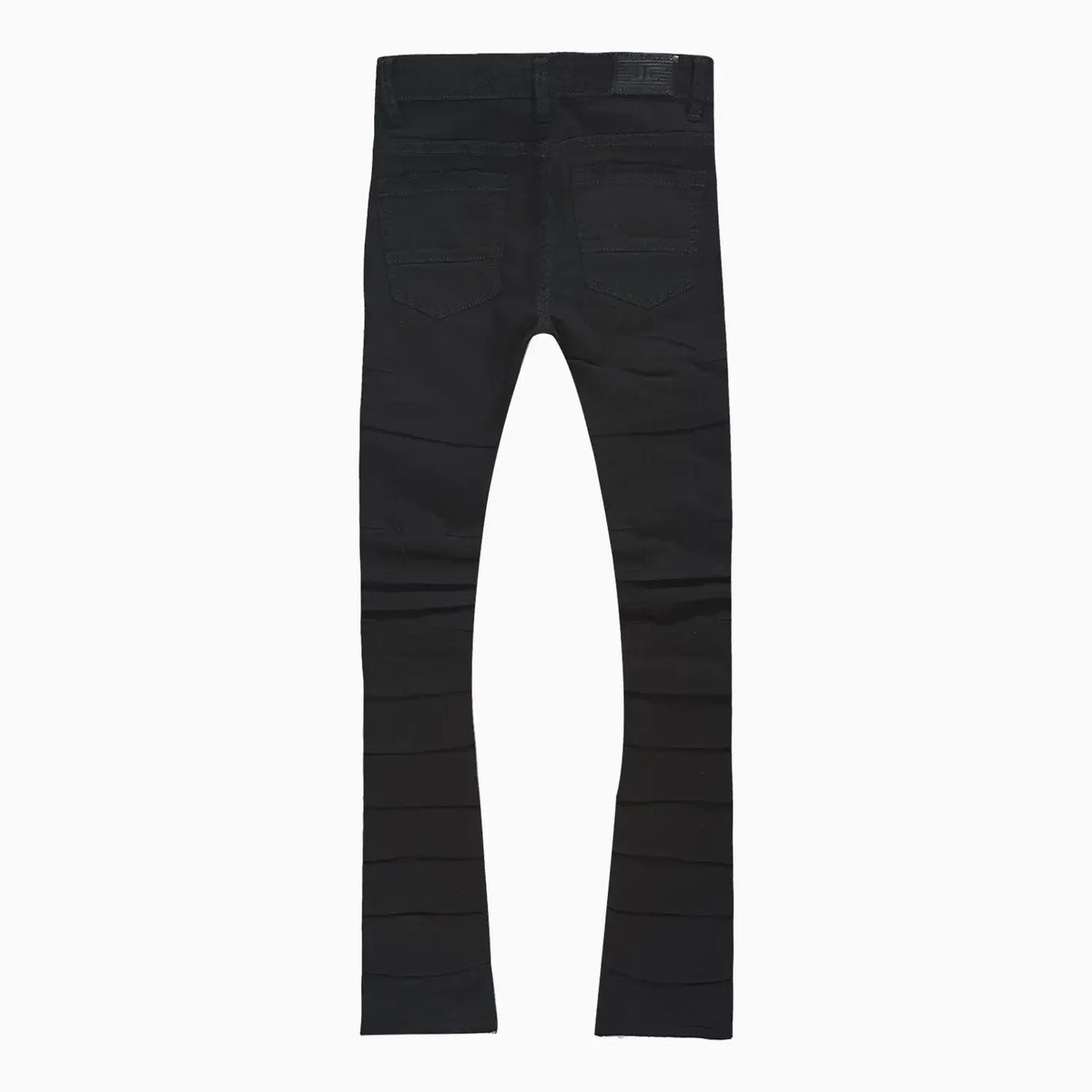 Pantalón Jeans Deshilachado para Hombre con Pliegues en Costura Lateral