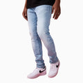 Pantalón de mezclilla Alexander Pure de corte slim cónico para hombre