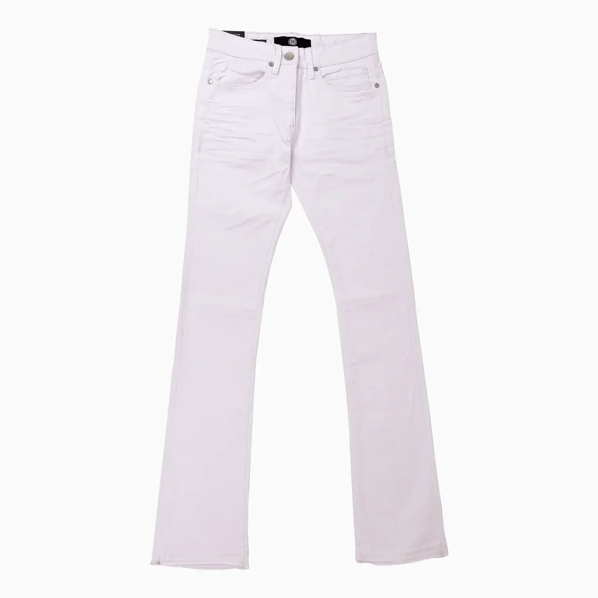 Pantalón Vaquero de Hombre con Entrepierna Limpia y Corte Apilado