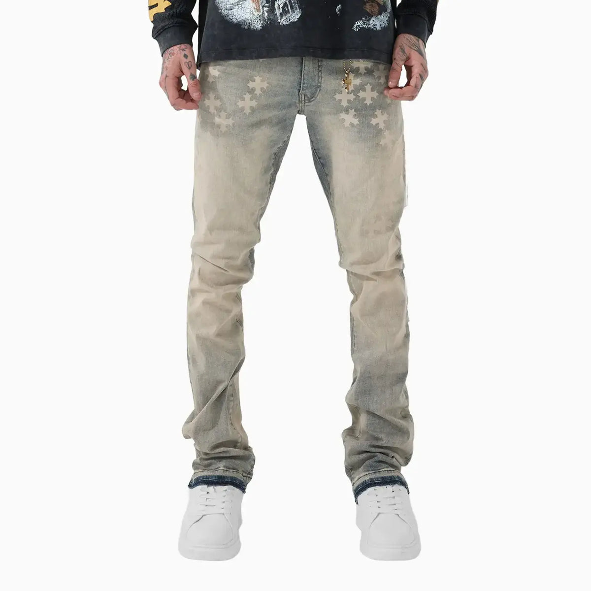 Pantalón de mezclilla para hombre Super Skinny apilado Forbidden Fruit