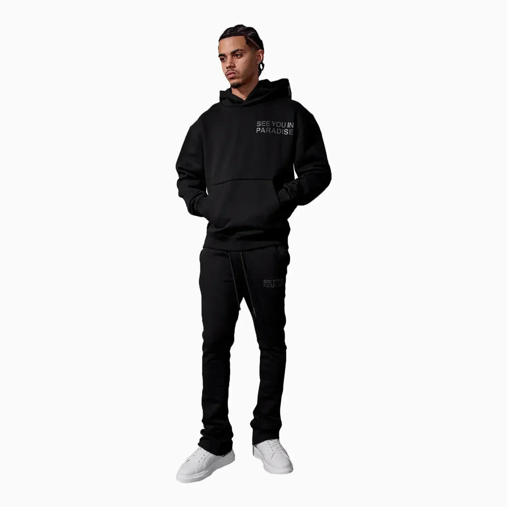 Conjunto de sudadera y pantalón de chándal de felpa SYIP para hombre