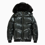 Chaqueta de plumón de PU con relieve SYIP para hombre