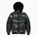 Chaqueta de plumón de PU con relieve SYIP para hombre