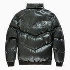 Chaqueta de plumón de PU con relieve SYIP para hombre