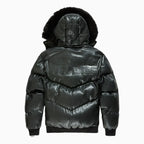 Chaqueta de plumón de PU con relieve SYIP para hombre