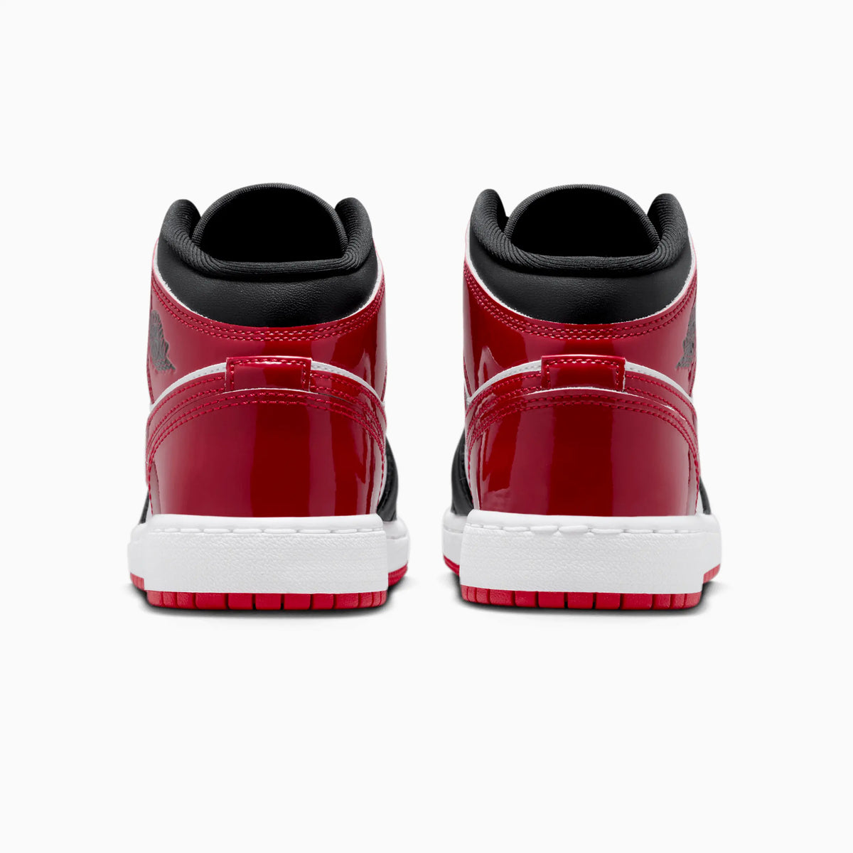 Jordan 1 Mid SE Enfant « Patent Bred Toe » pointure collège