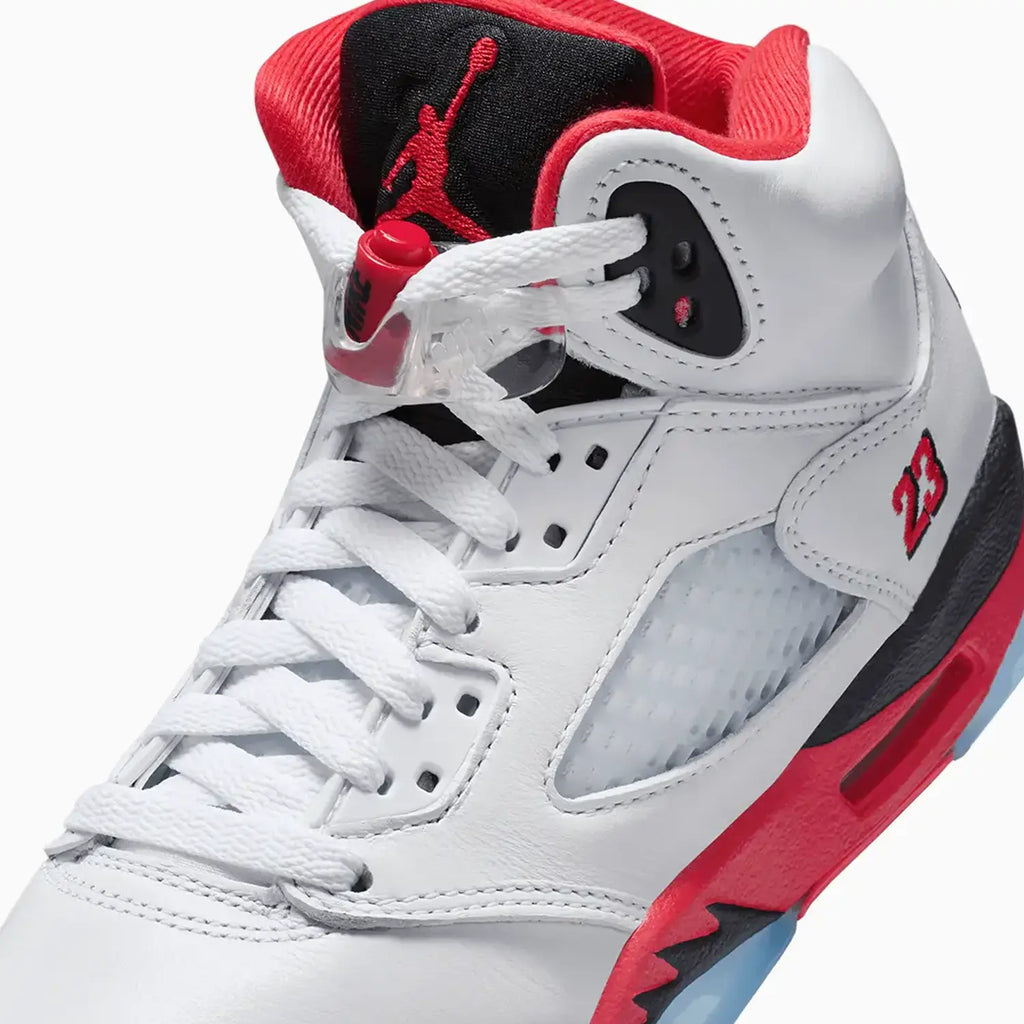 Jordan 5 Retro OG « Fire Red Black Tongue » pour enfant (école primaire)