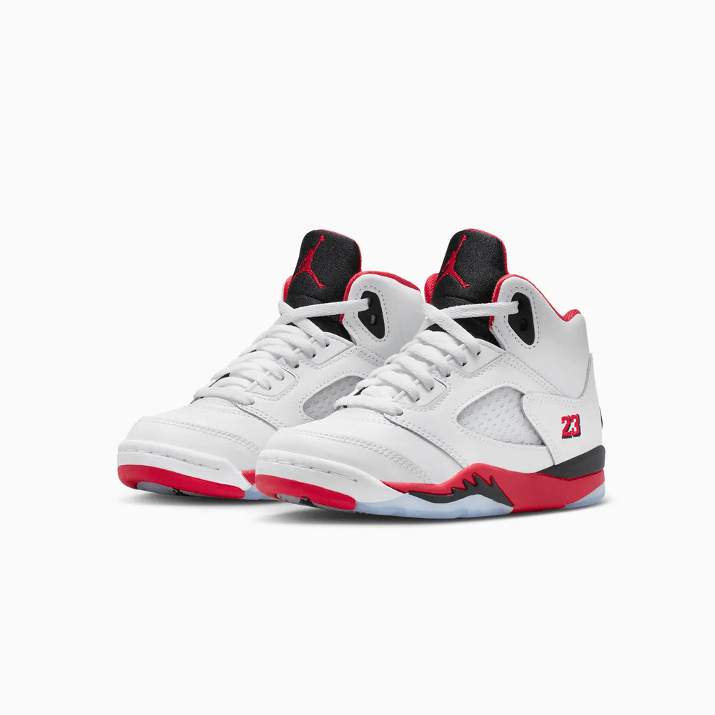 Jordan 5 Retro OG « Fire Red Black Tongue » pour enfant (maternelle)