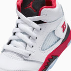 Air Jordan 5 Rétro OG 'Fire Red Black Tongue' pour tout-petits
