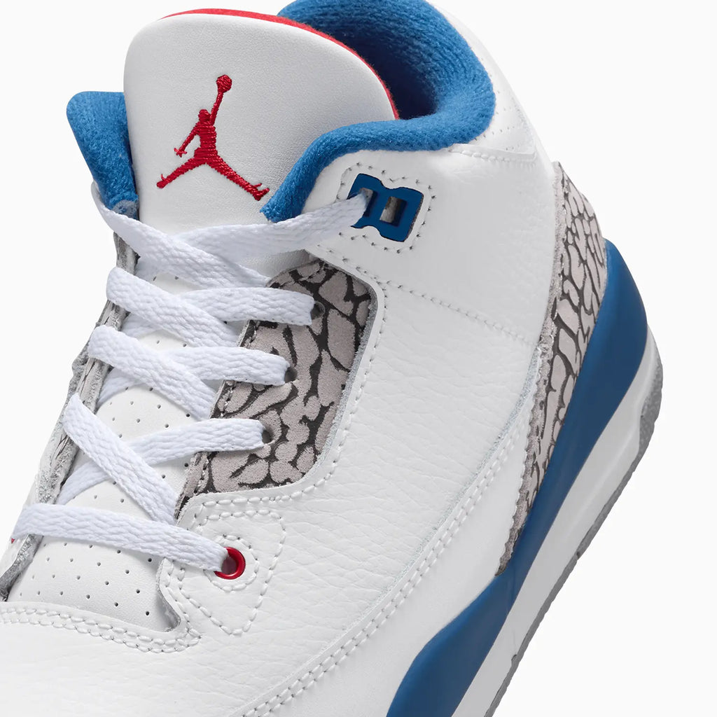 Jordan 3 Retro 'True Blue' para preescolares