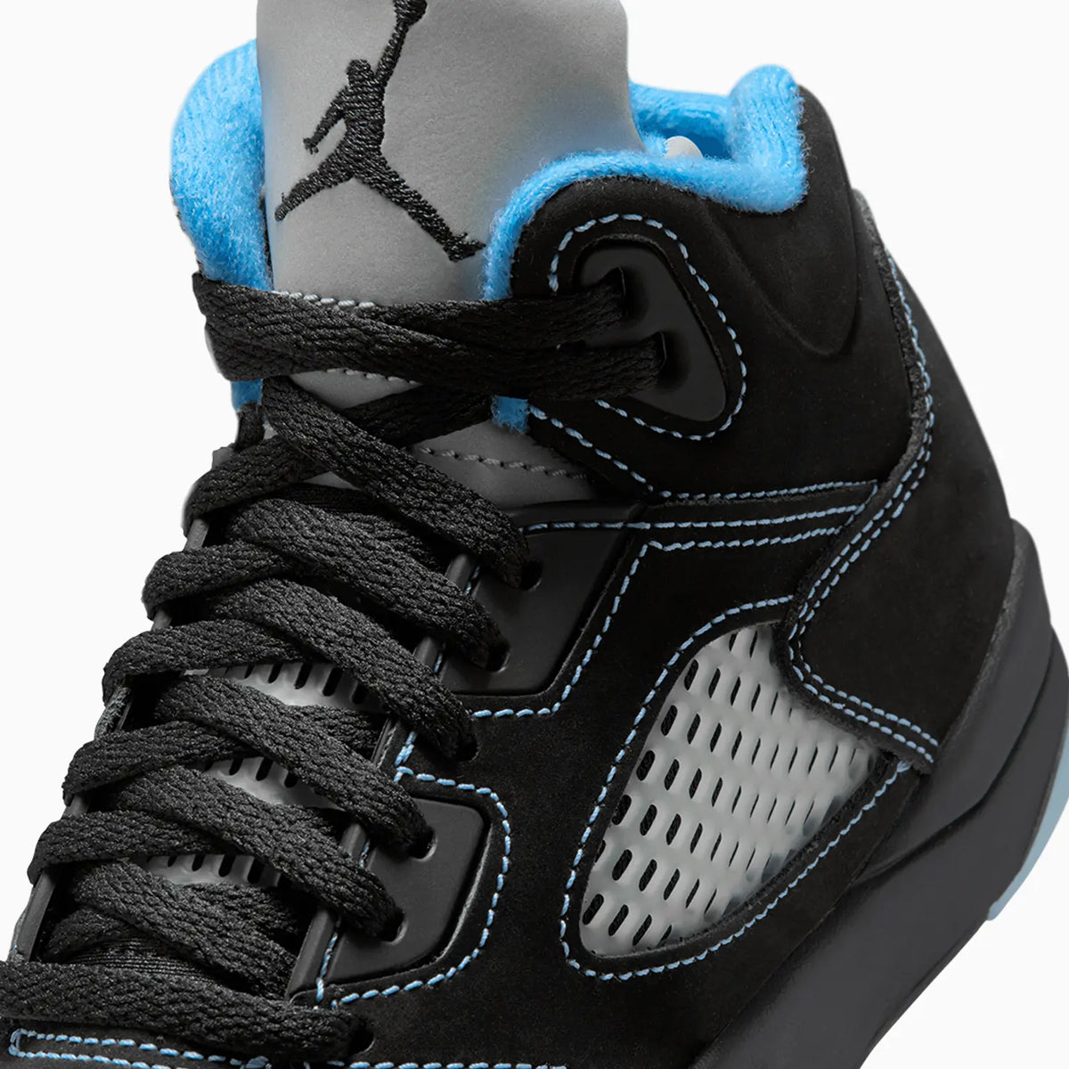 Jordan 5 Retro 'Black University Blue' para niños de preescolar